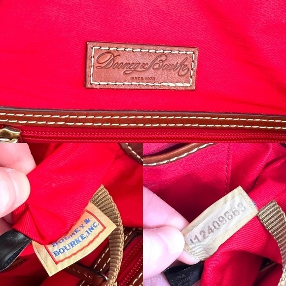 Dooney & Bourke Handbag Pebble Grain Leather Darcy Burgundy Satchel Crossbody - Picture 11 of 16
